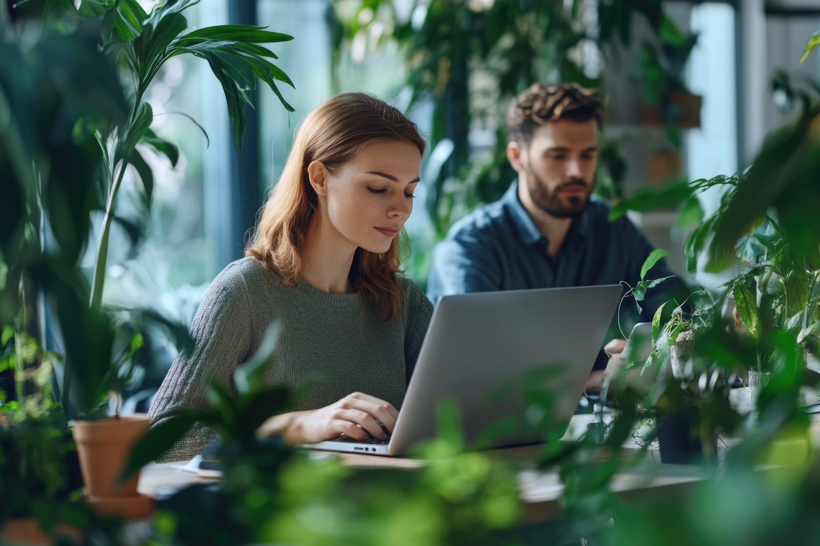 Echipă folosind tehnologia